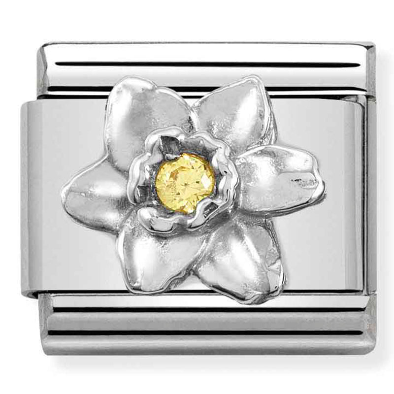 Nom-330311 14 Comp Classic Symbols St/Steel, Silver 925 & Cz (Daffodil)