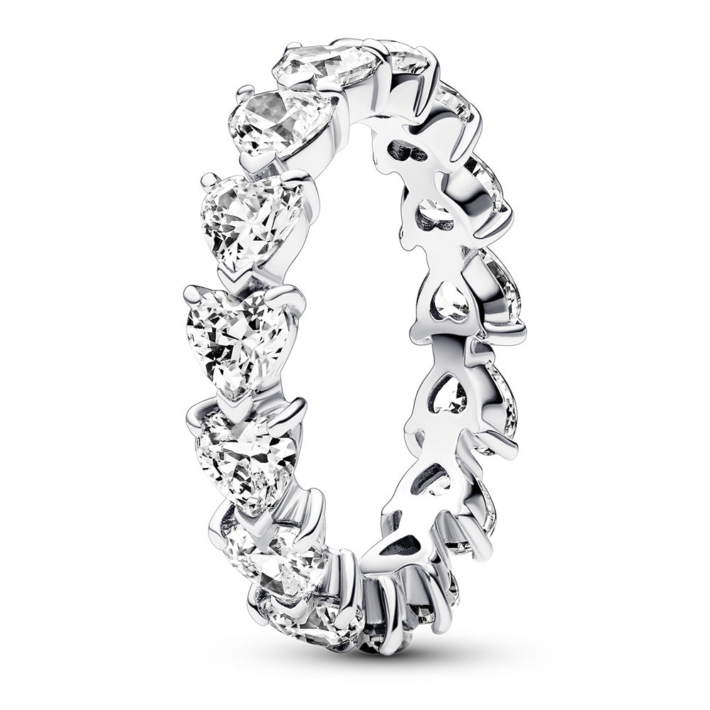 Band of Clear Hearts Ring SIZE 60