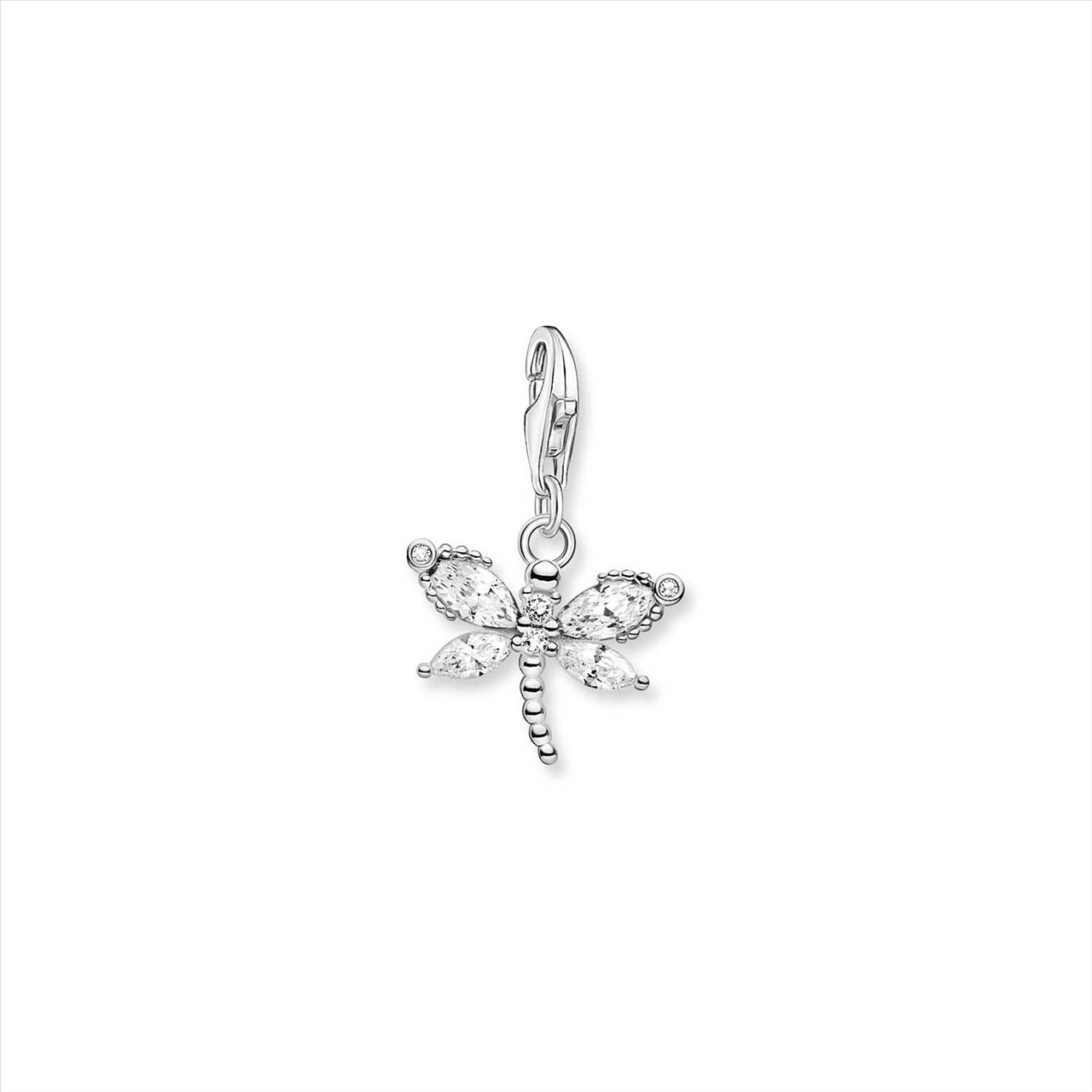 Charm Club CC1872 Sterling Silver CZ Dragonfly