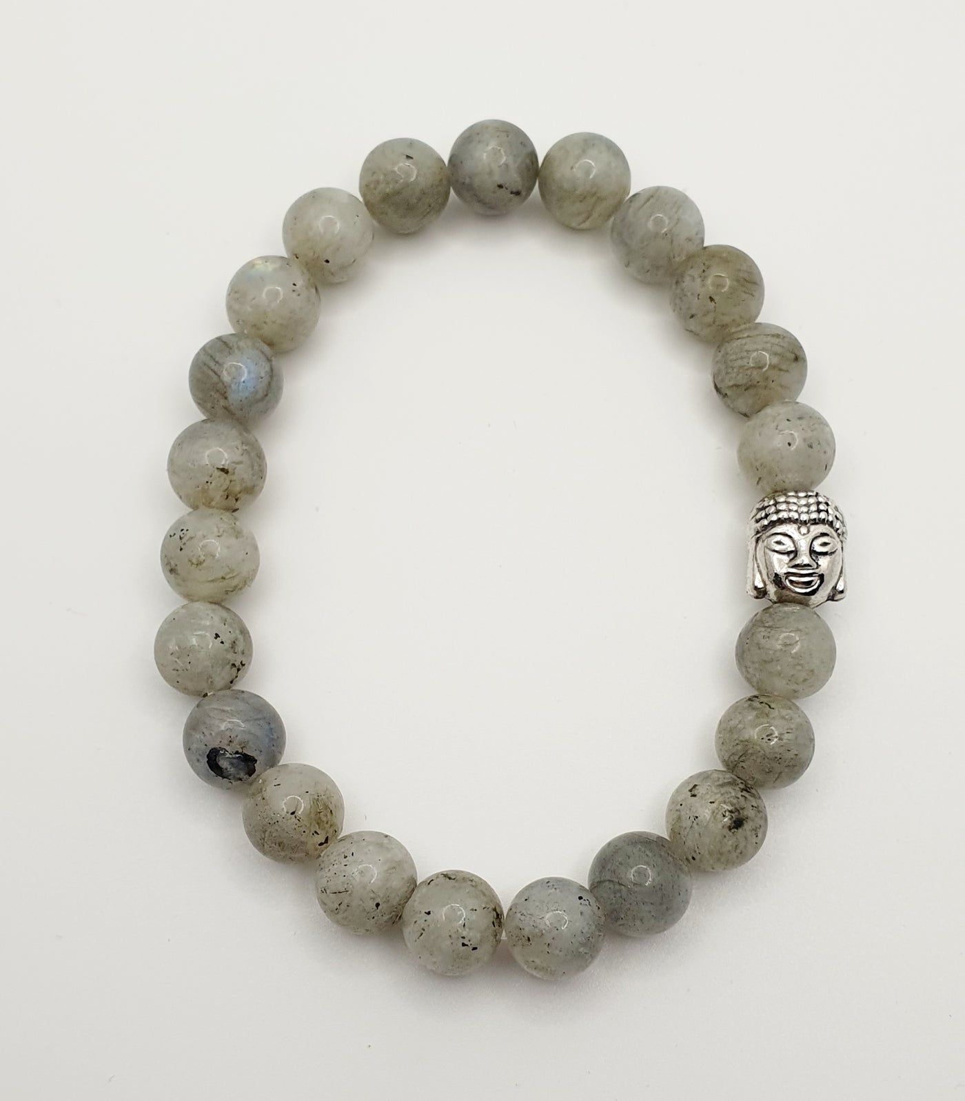 Labradorite Stretch Bracelet with Buddah Head