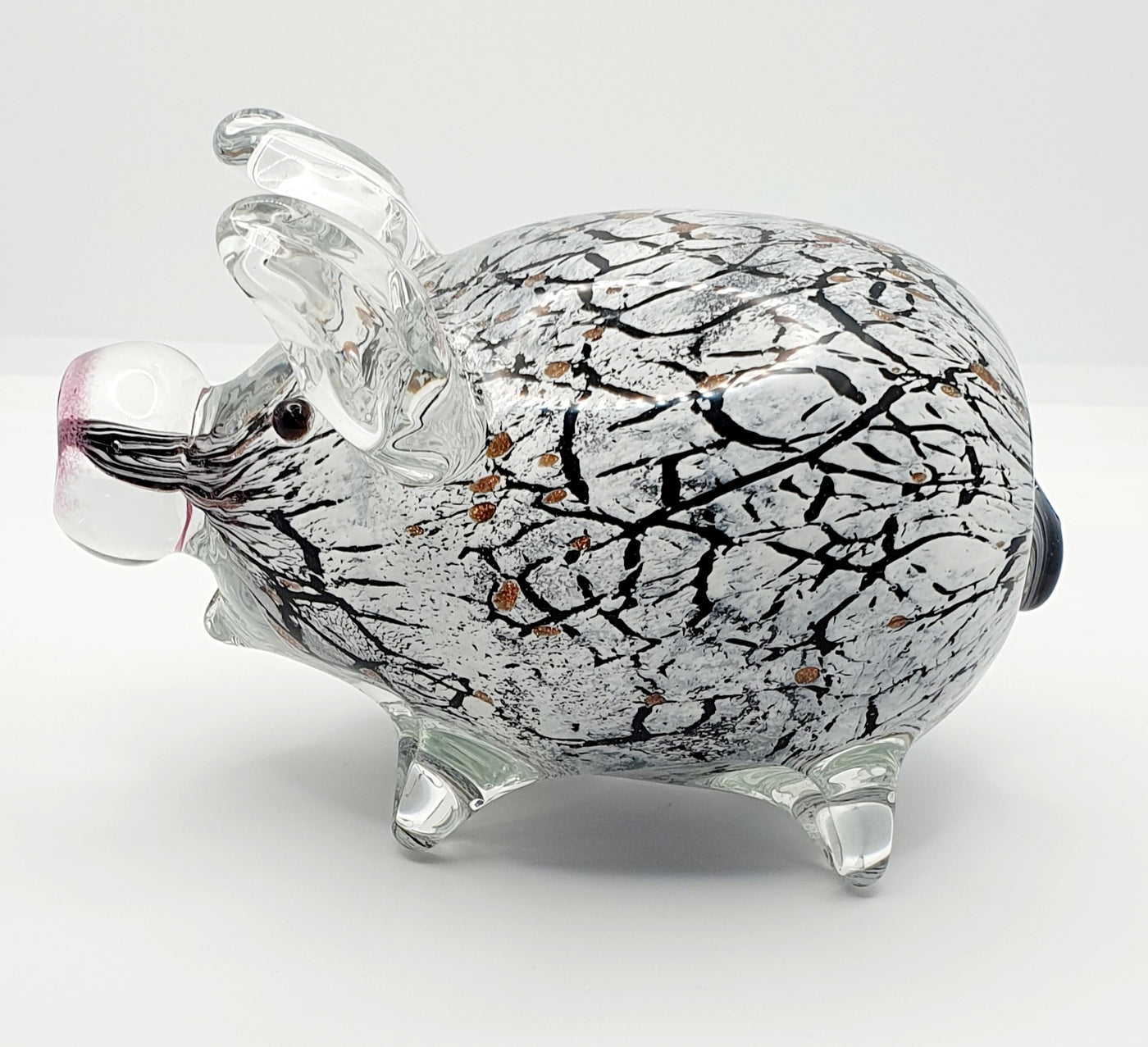 Hand Blown Pig Coloured Glass Cmg Porco