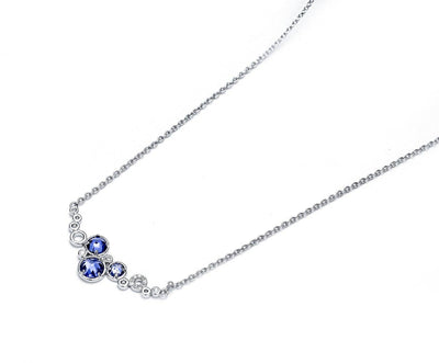 Galaxy Dreams Rhodium plated Blue purple Tanzanite Cubic Zirconia Pendant/Necklace