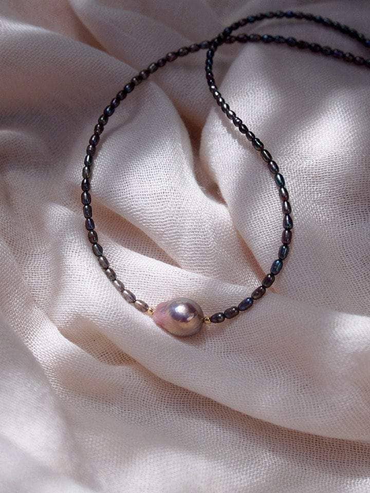 Baroque Pink Pearl Choker Necklace - Kaimalie