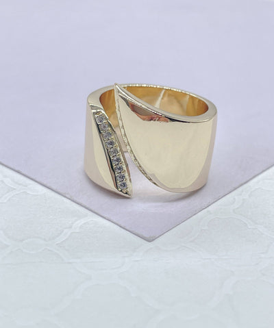 18k Gold-filled Adjustable Dual Ended Chunky Plain Ring with