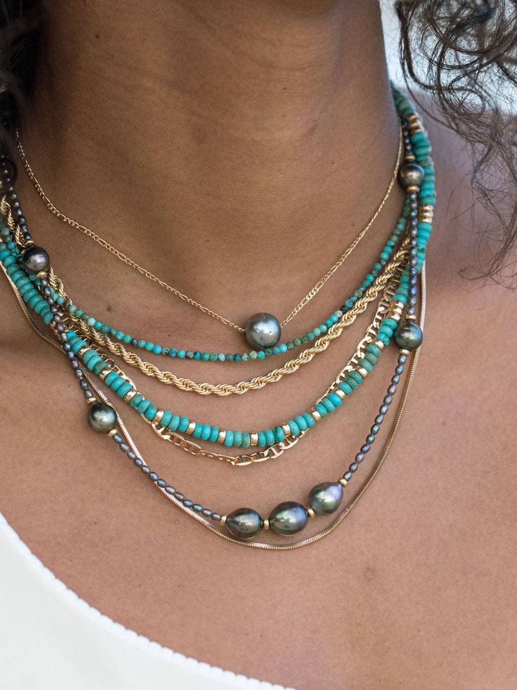 Single Floating Tahitian Pearl Necklace - Miliani: 17 Inch