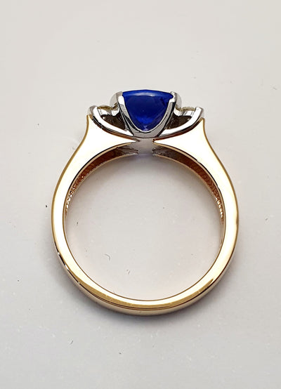 Mark McAskill Designed, 9ct Yelllow and White Gold, Tanzanite and Diamond Ring