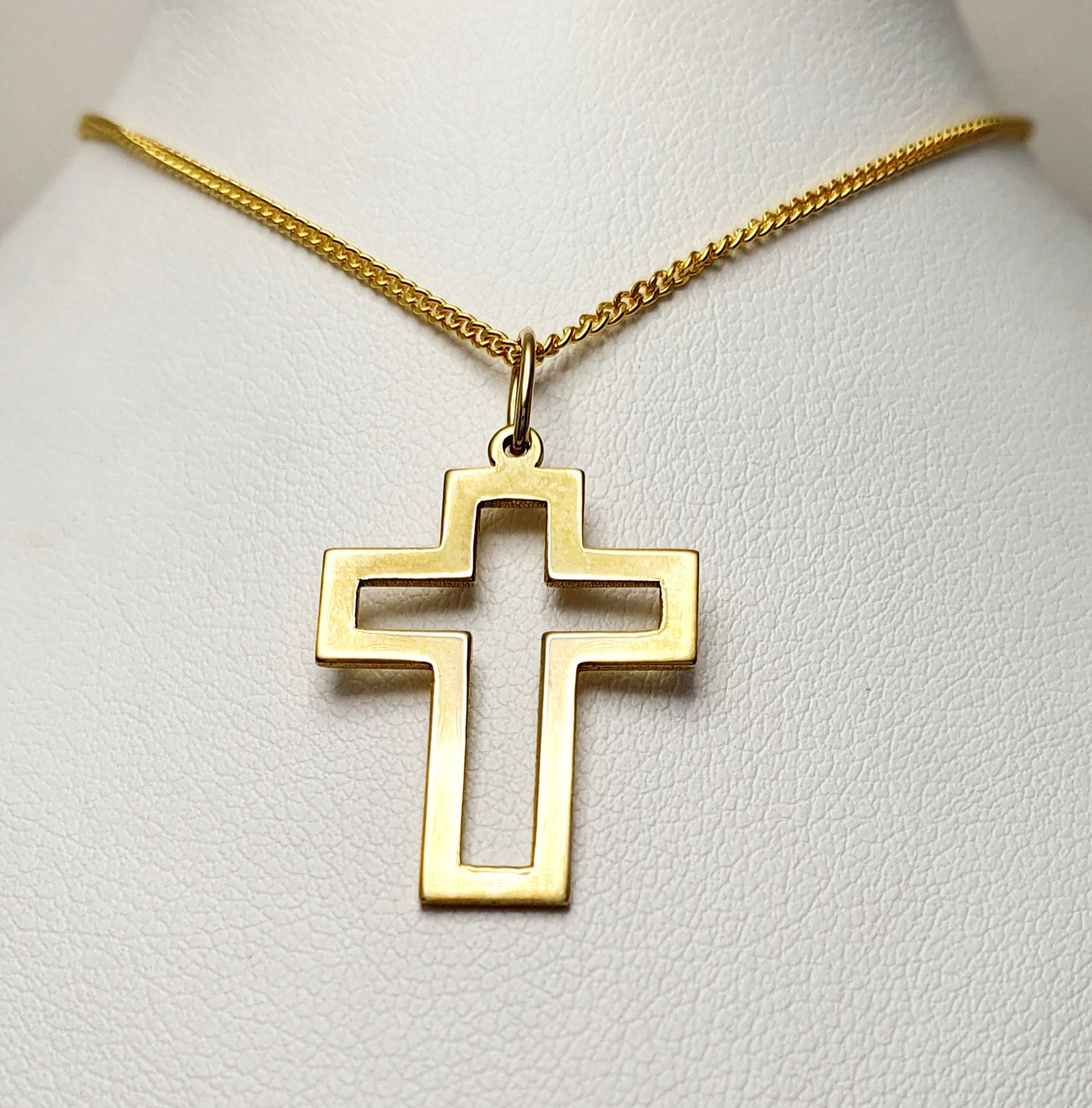 9Ct Yellow Gold Open Cross Pendant