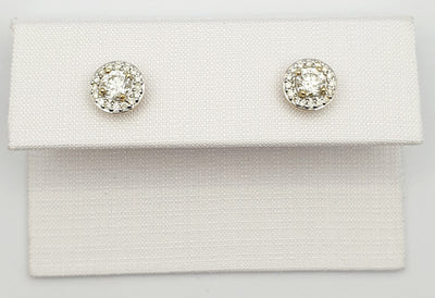 Mark McAskill Designed, 9ct Yellow And White Gold, Diamond Stud Earrings