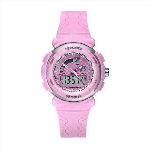 Sekonda Lds Ana/Dig Pink Watch