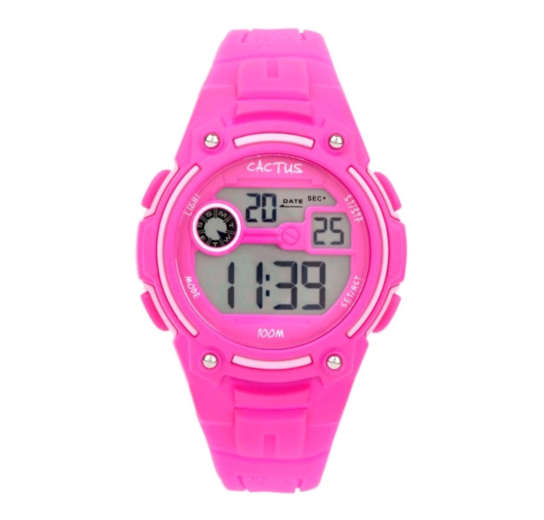 Cactus Childs WatchCactus childs watch$79.99Brand_Cactus, Category_Giftsunder$100, Category_Watches, Gender_Childrens, Sub Category_Child, Supplier_Cac, Watch Case Colour_Neon Pink, Watch Case Material_Plastic, Watch Dial Colour_Neon Pink, Watch Dial Type