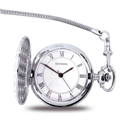 Sekonda Men's Silver Plated Pocket Watch