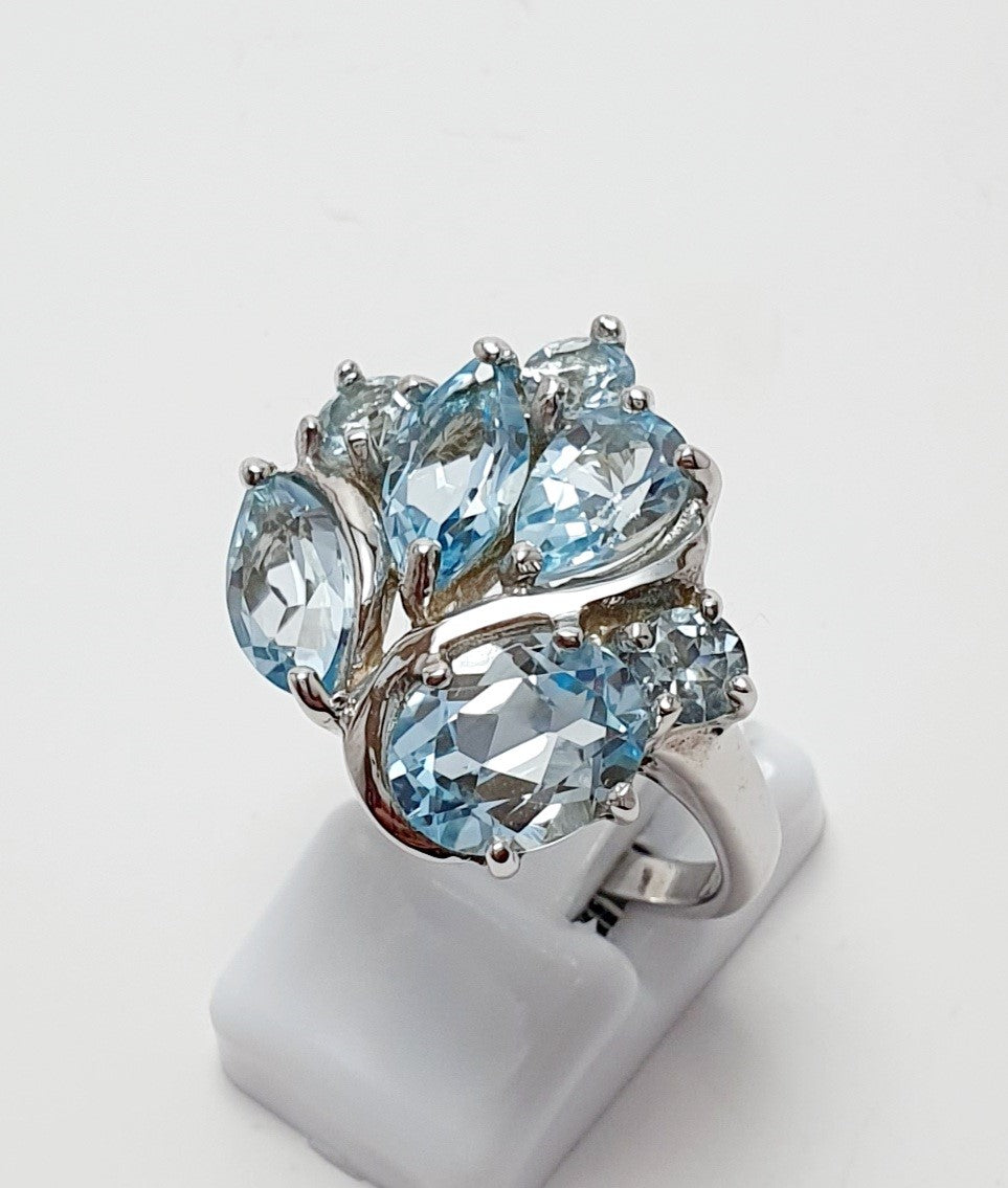 Sterling Silver Fancy Sky Blue Topaz Ring