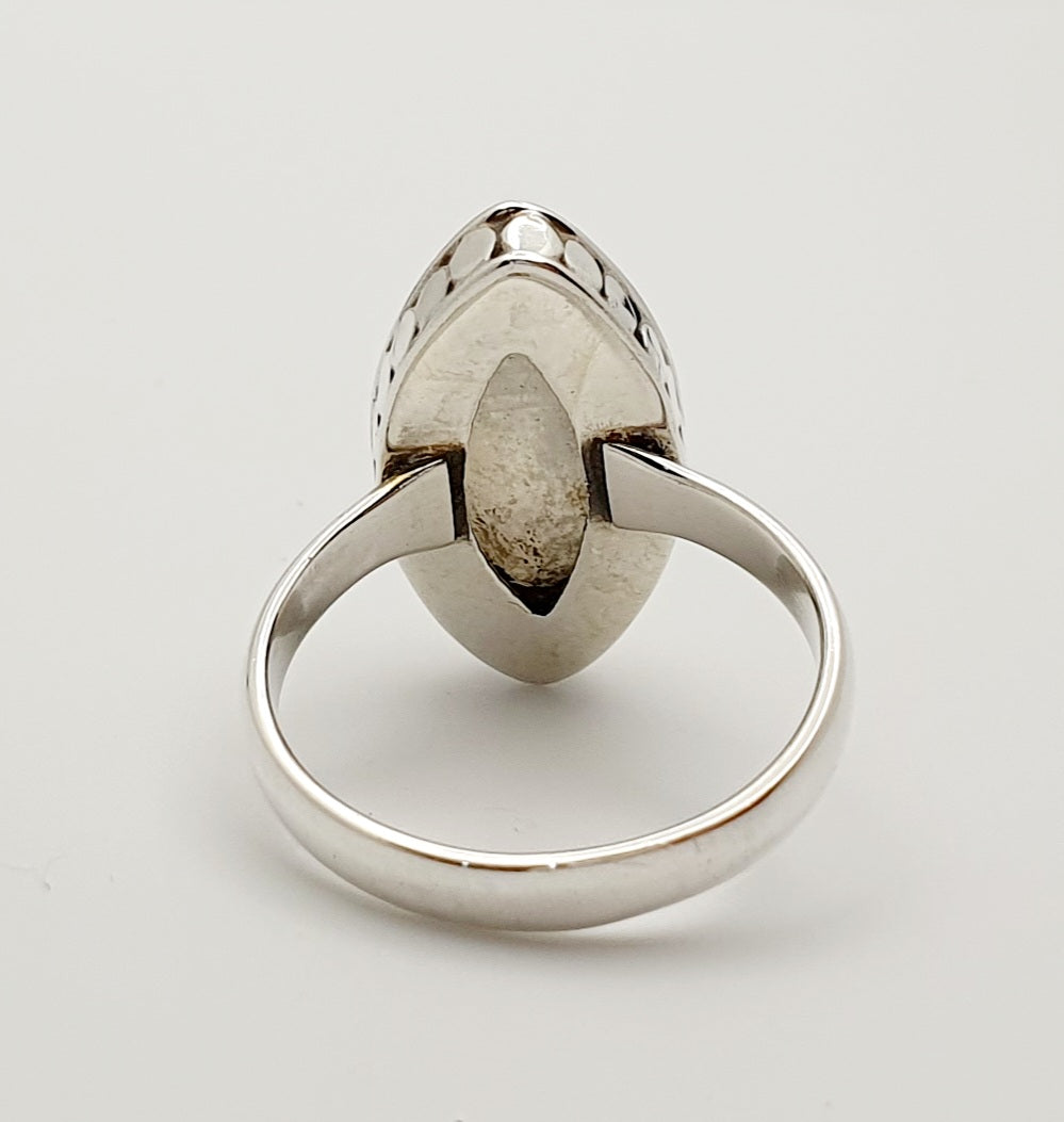 Sterling Silver Moonstone Ring Size 7/ N 1/2