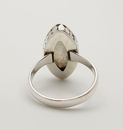 Sterling Silver Moonstone Ring Size 7/ N 1/2