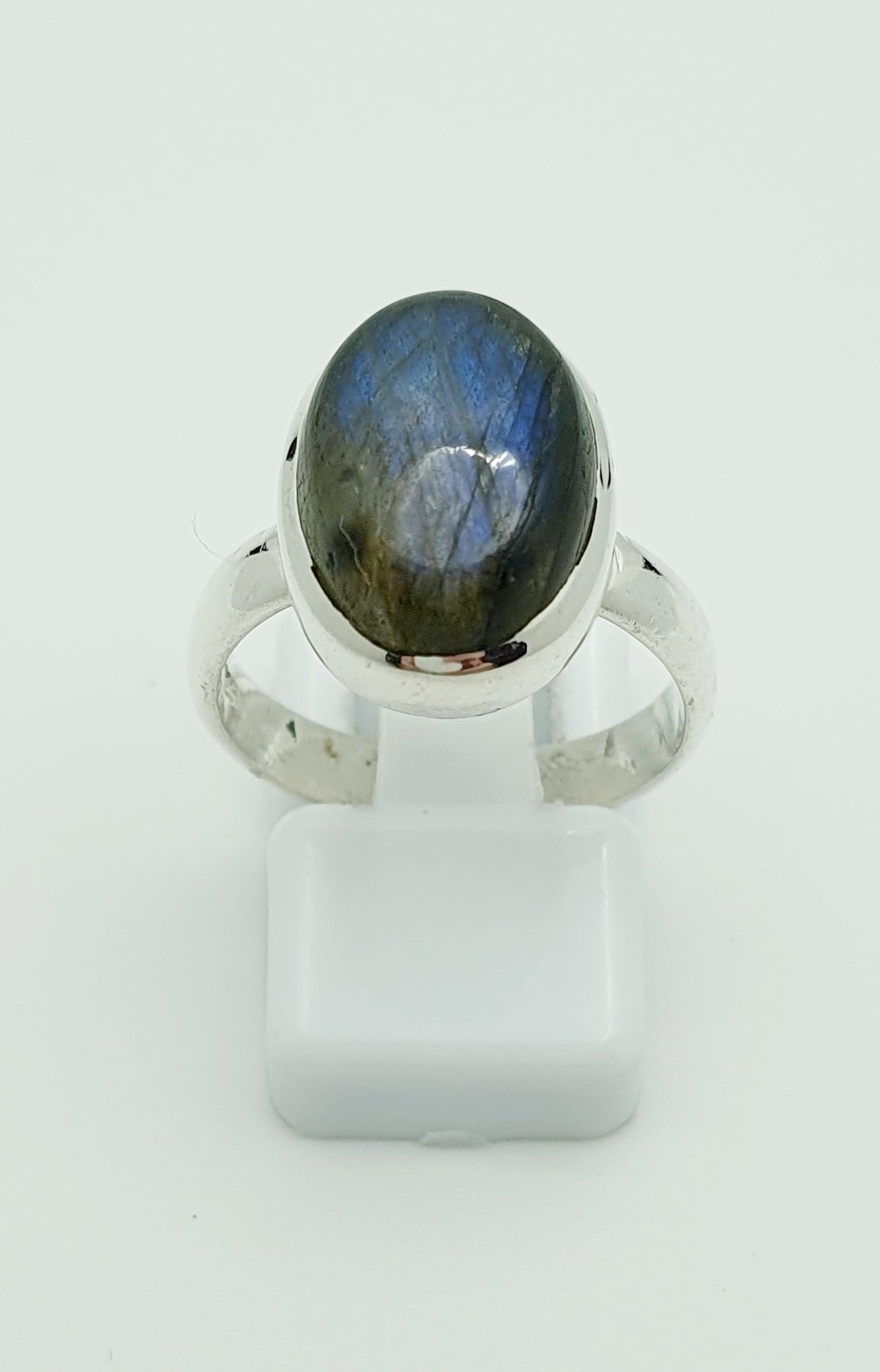 Sterling Silver Labradorite Ring, Size N