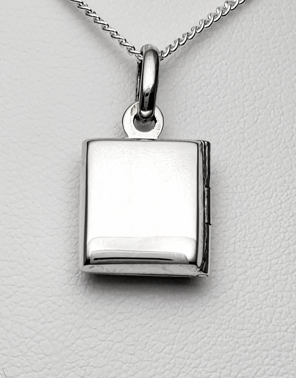 Sterling Silver Bible Locket. Top of Bail to bottom of Bible 21mm