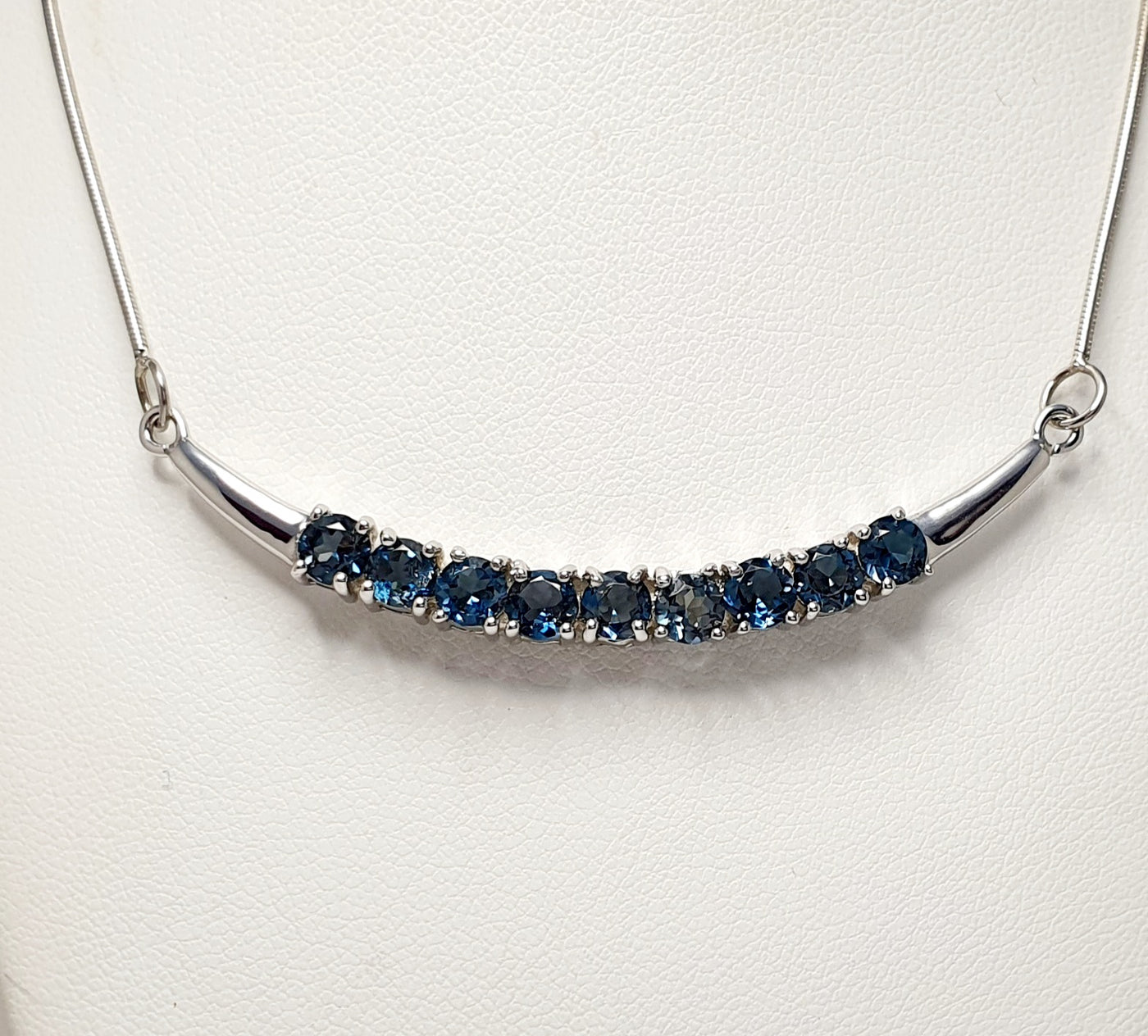 Sterling Silver London Blue Topaz Necklet