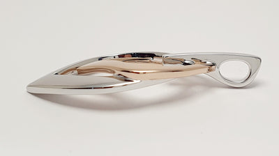 Breuning Sterling Silver Pendant With Rhodium & Rose Gold Plating