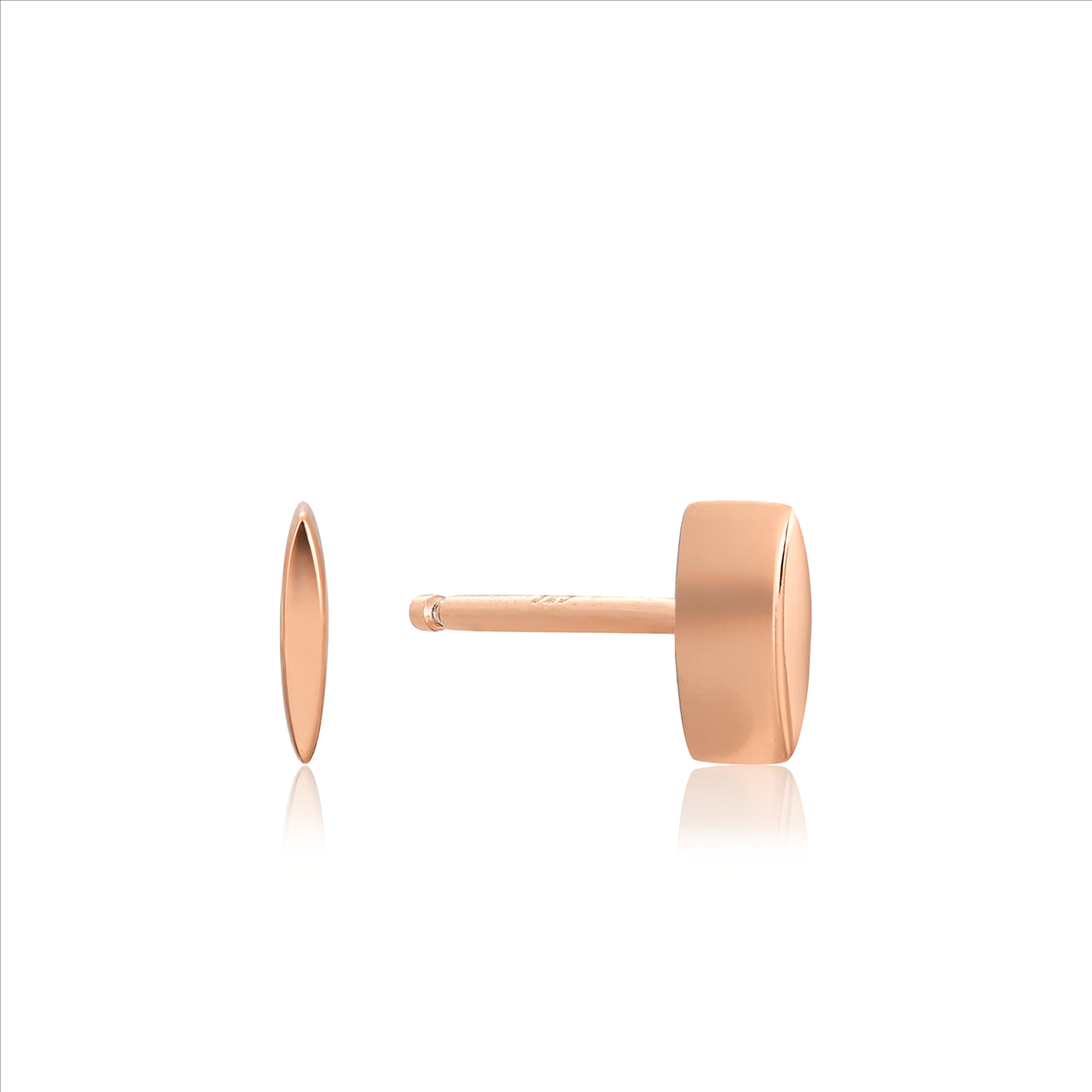 Ania Haie Sterling Silver Rose Gold Plated Pinch Stud Earring