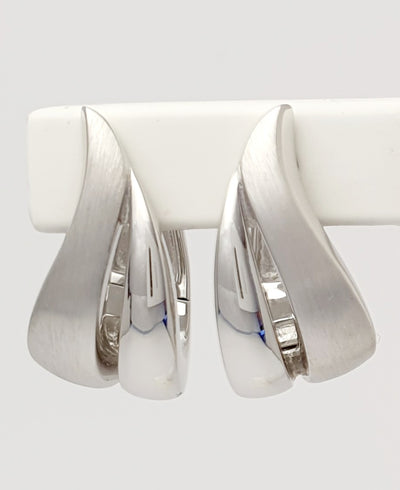 Bruening Sterling Silver Earrings With Rhodium Plating