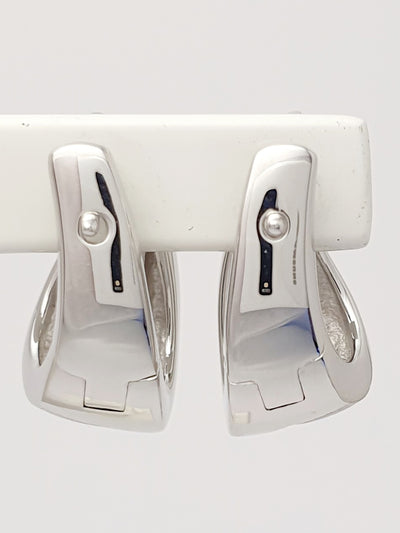 Bruening Sterling Silver Earrings With Rhodium Plating