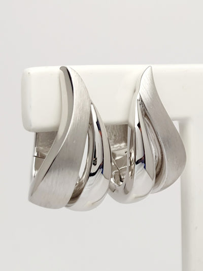 Bruening Sterling Silver Earrings With Rhodium Plating