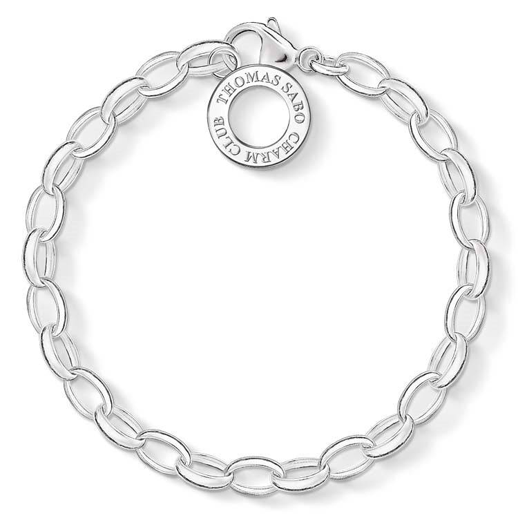 Thomas Sabo Charm Club Silver Belcher Bracelet 20Cm